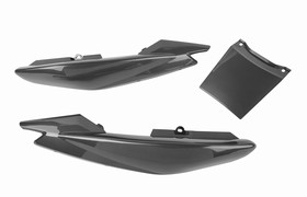 CACHA BAJO ASIENTO + UNION YAMAHA YBR125 ED FACTOR GRIS OSCURO (3pcs) MTC [C80473]